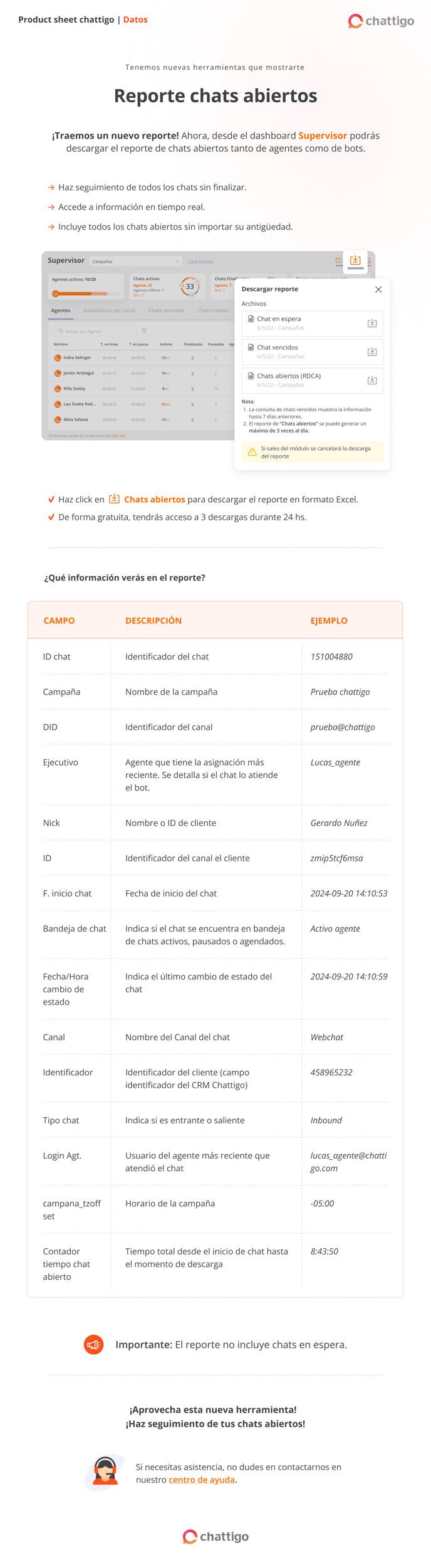 PS Reporte chats abiertos - ESPAÑOL