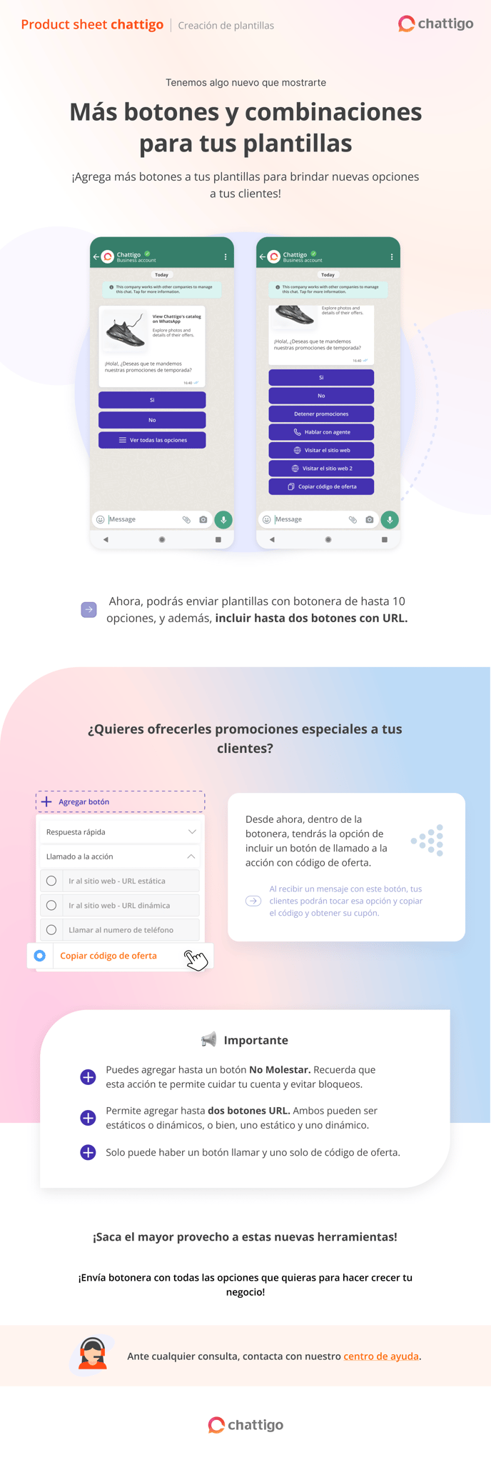 Plantillas con 10 botones