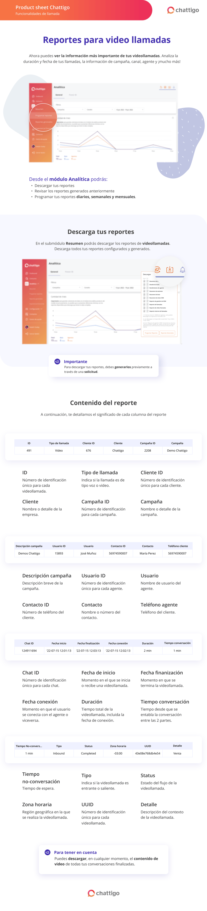 Reporte videollamada